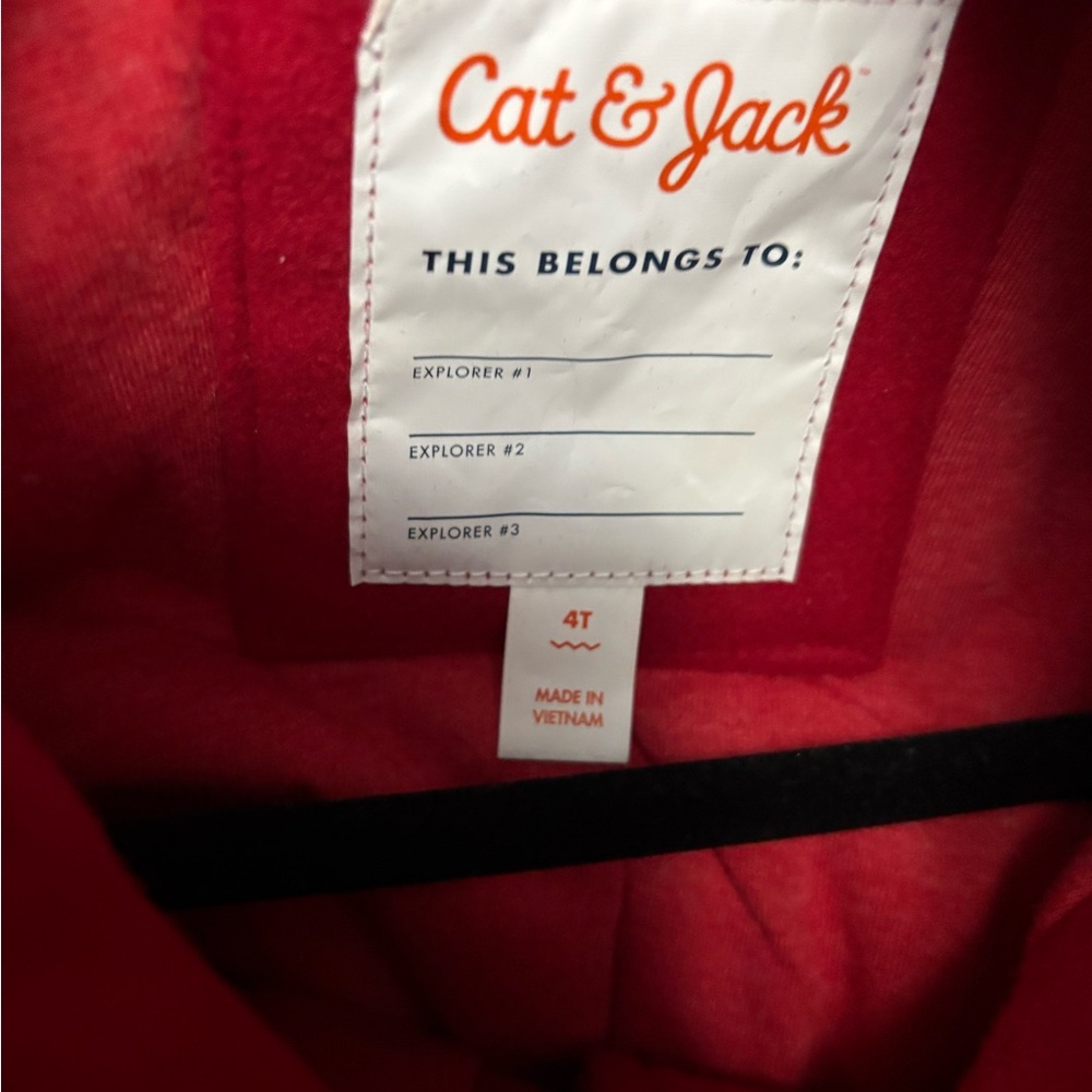 Red Cat & Jack #peacoat with faux fur hood and easy snap buttons 4t - Picture 3 of 4